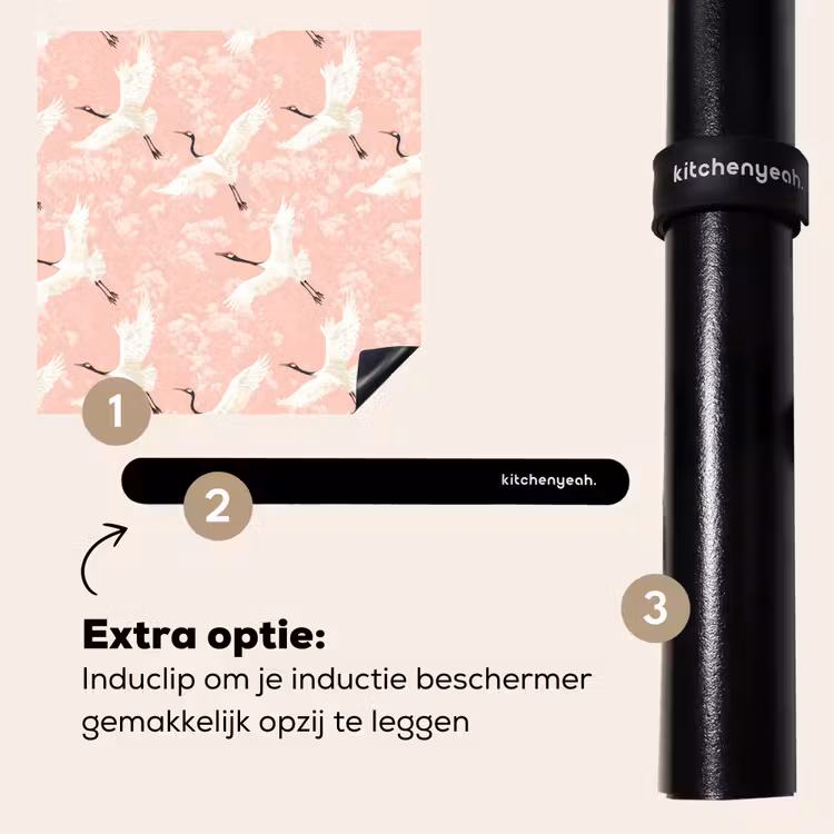 Inductie beschermer - Kraanvogels - Bloesem - Roze — 8