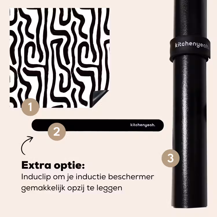Inductie beschermer - Modern - Lijnen - Zwart — 8