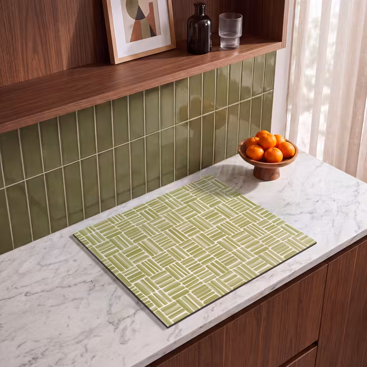 Inductie beschermer - Vlecht - Patroon - Groen — 4