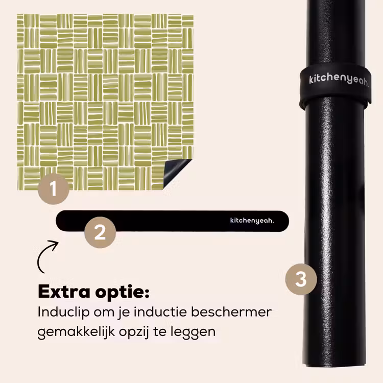 Inductie beschermer - Vlecht - Patroon - Groen — 8