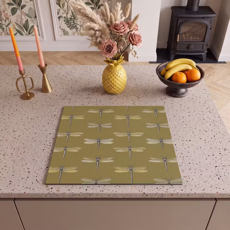 Inductie beschermer - Libellen - Patroon - Groen — 3