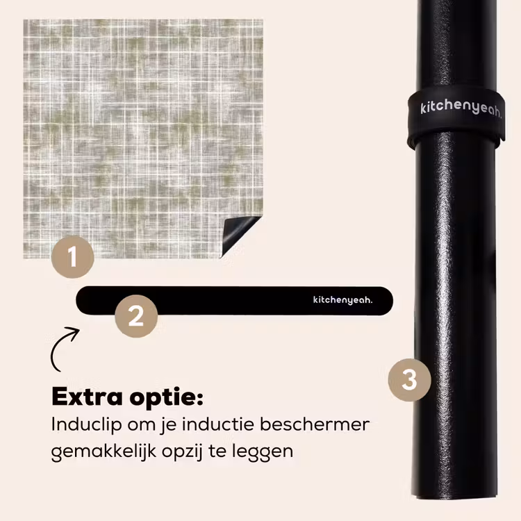 Inductie beschermer - Linnen - Patroon - Groen — 8