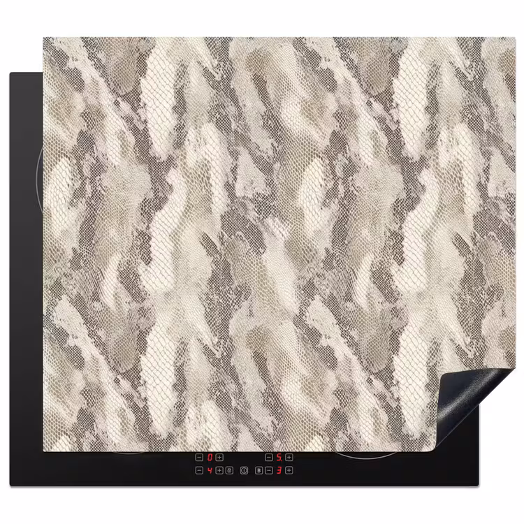 Inductie beschermer - Slang - Patroon - Taupe — 1
