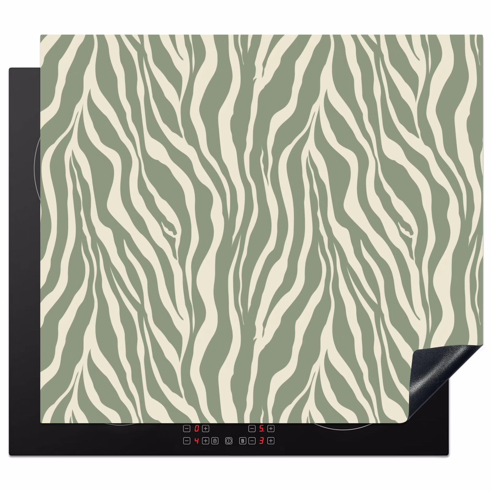 Inductie beschermer - Zebra - Motief - Groen — 1