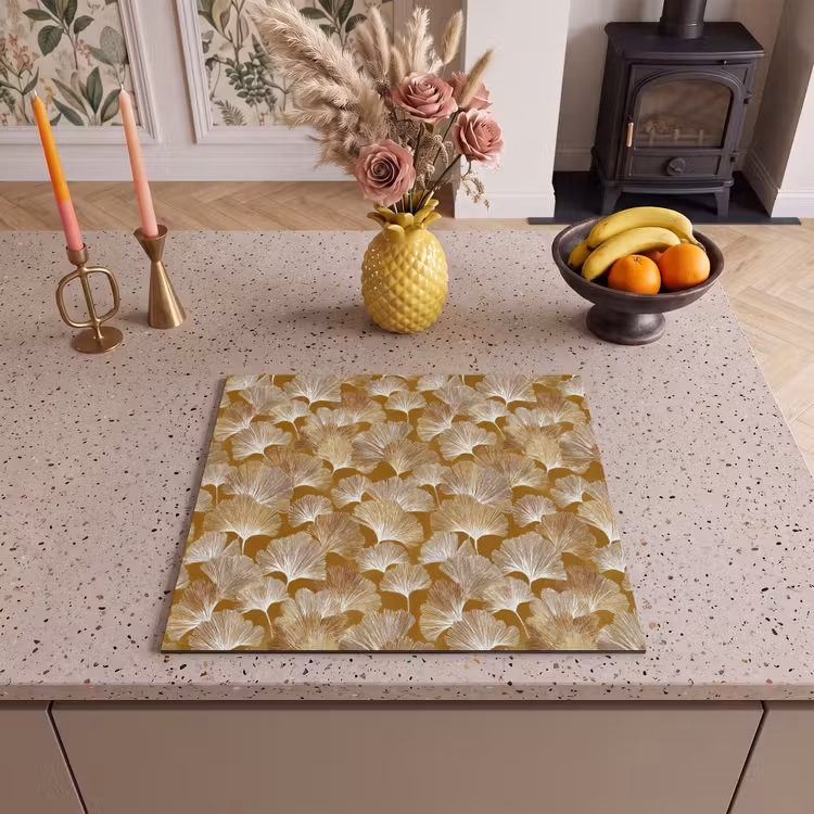 Inductie beschermer - Ginkgo - Bladeren - Goud — 3