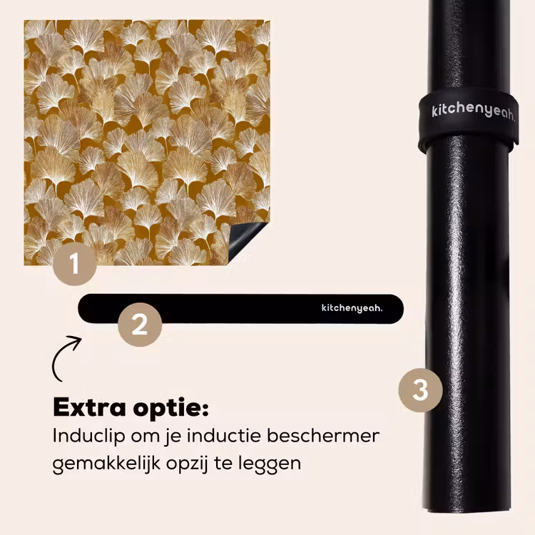 Inductie beschermer - Ginkgo - Bladeren - Goud — 8