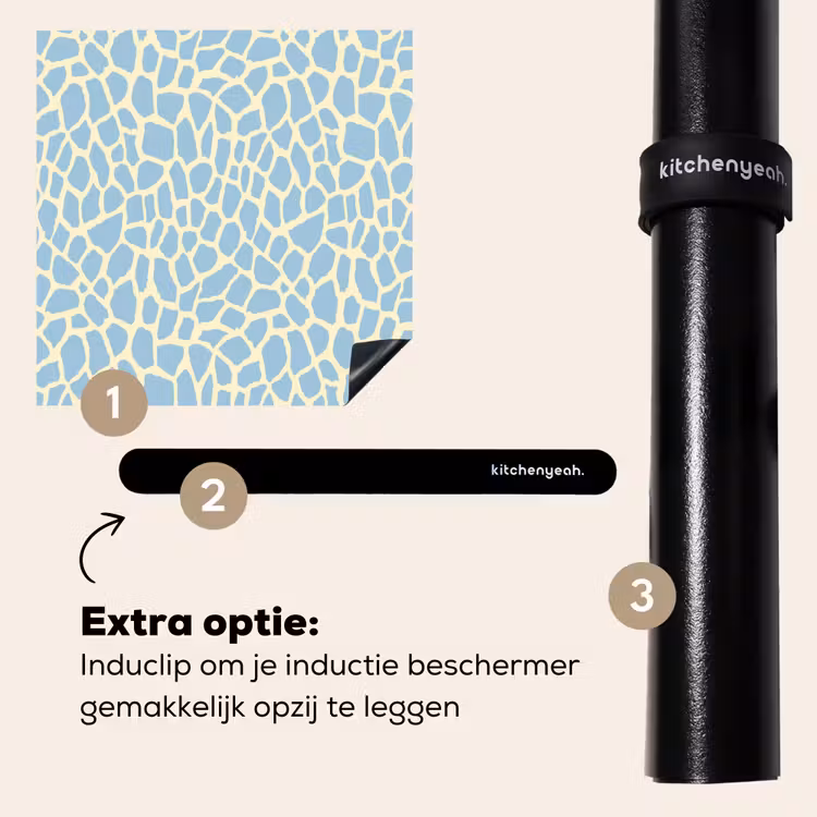 Inductie beschermer - Giraf - Modern - Blauw — 8