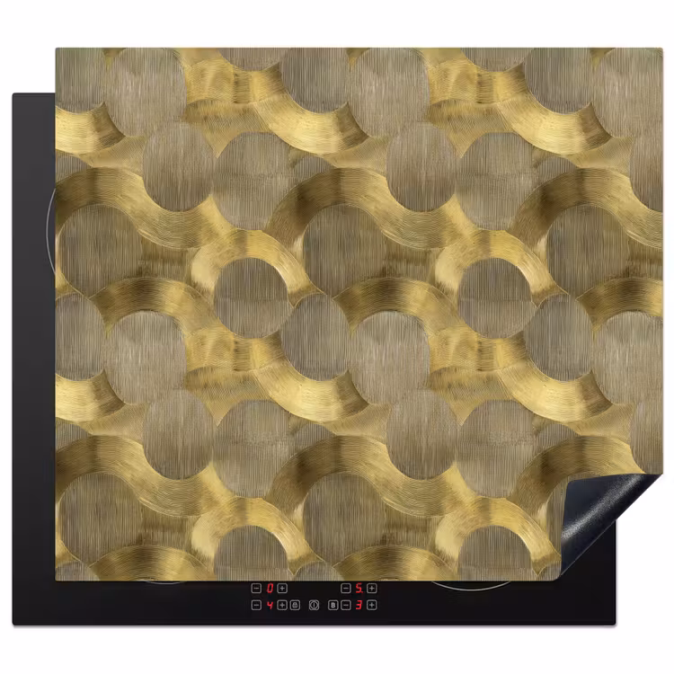 Inductie beschermer - Modern - Geometrisch - Goud — 1