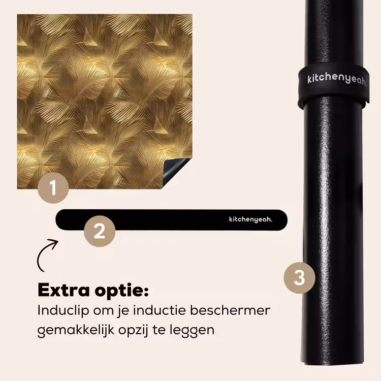Inductie beschermer - Palm - Waaier - Goud — 8