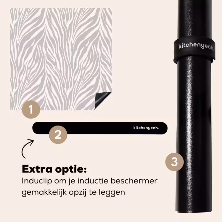 Inductie beschermer - Zebra - Motief - Grijs — 8