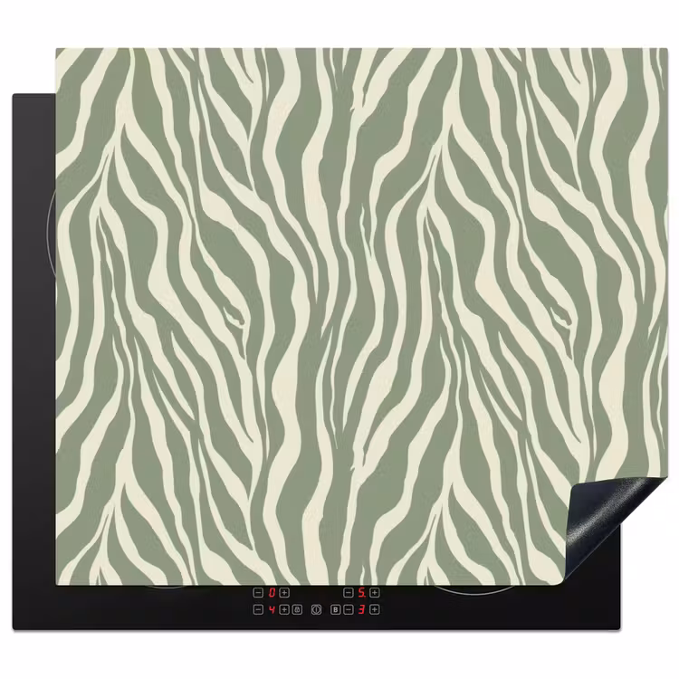 Inductie beschermer - Zebra - Motief - Groen — 1