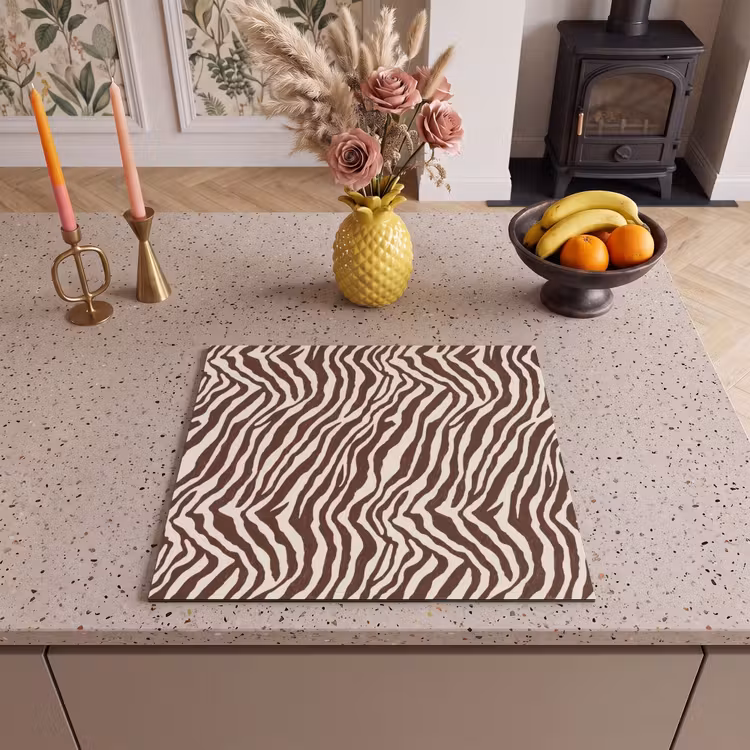 Inductie beschermer - Zebra - Patroon - Zwart - Wit — 3