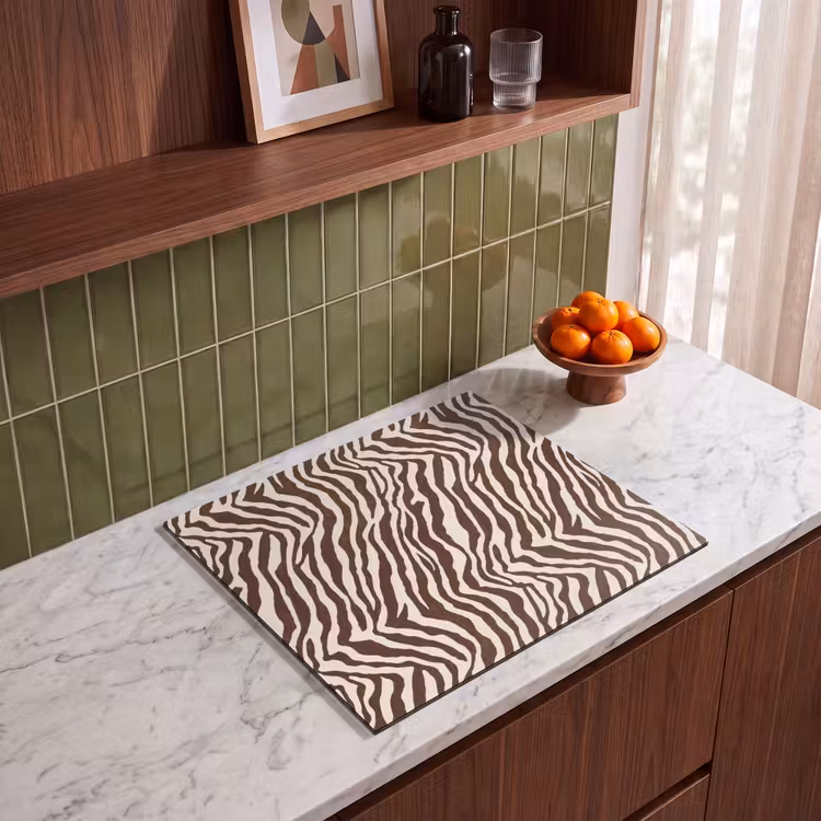 Inductie beschermer - Zebra - Patroon - Zwart - Wit — 4