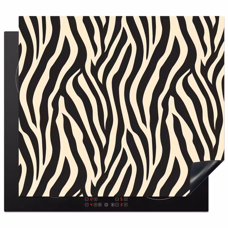 Inductie beschermer - Zebra - Print - Klassiek - Zwart — 1