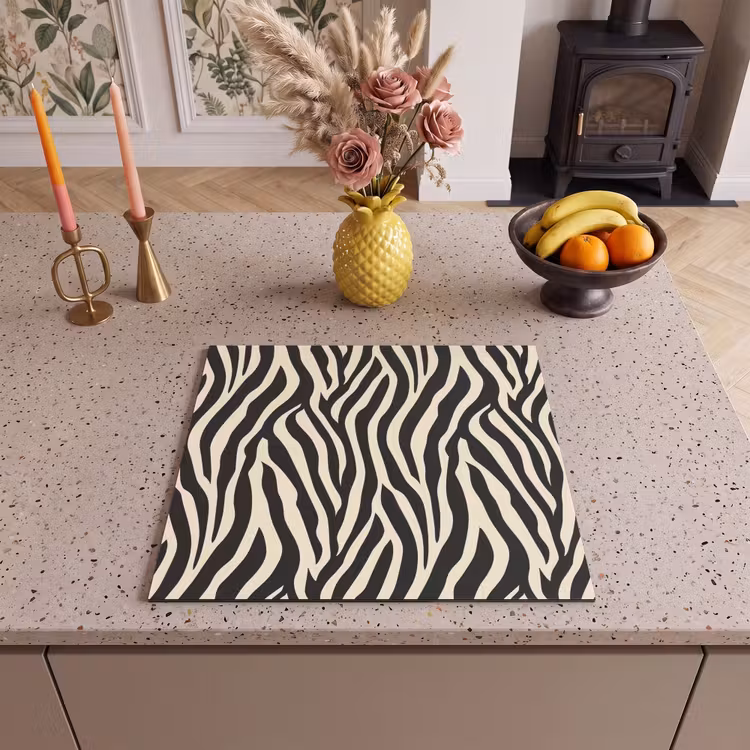 Inductie beschermer - Zebra - Print - Klassiek - Zwart — 3