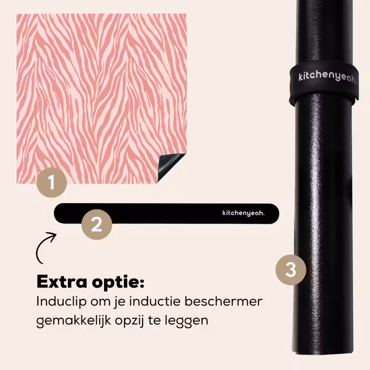 Inductie beschermer - Zebra - Print - Roze — 8