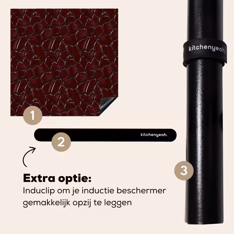 Inductie beschermer - Mozaïek - Tegel - Bordeauxrood — 8