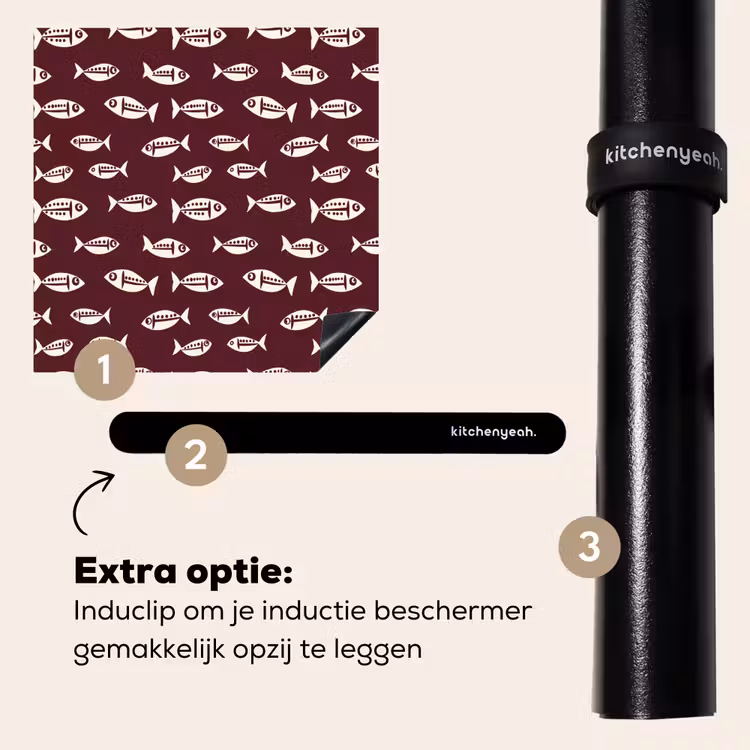 Inductie beschermer - Vissen - Grafisch - Patroon - Donker — 8