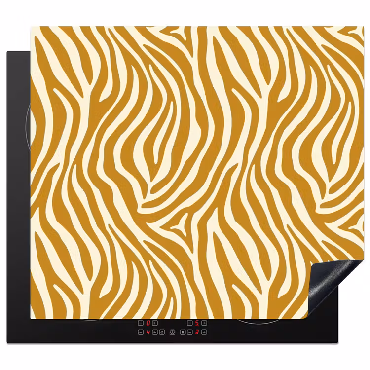 Inductie beschermer - Zebra - Klassiek - Oker - Geel — 1