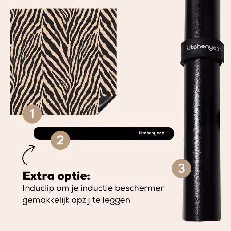 Inductie beschermer - Zebra - Klassiek - Zwart — 8