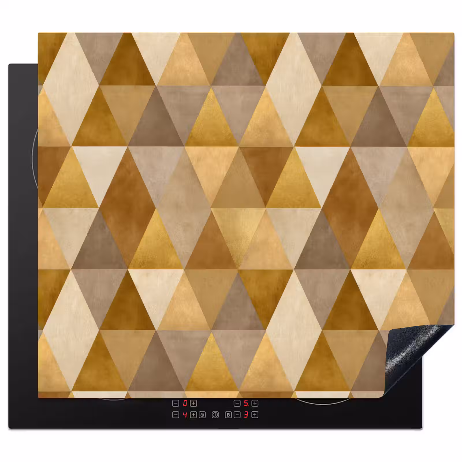 Inductie beschermer - Geometrisch - Driehoek - Goud — 1