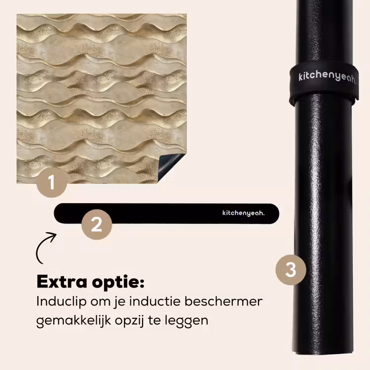 Inductie beschermer - Golven - Patroon - Goud — 8