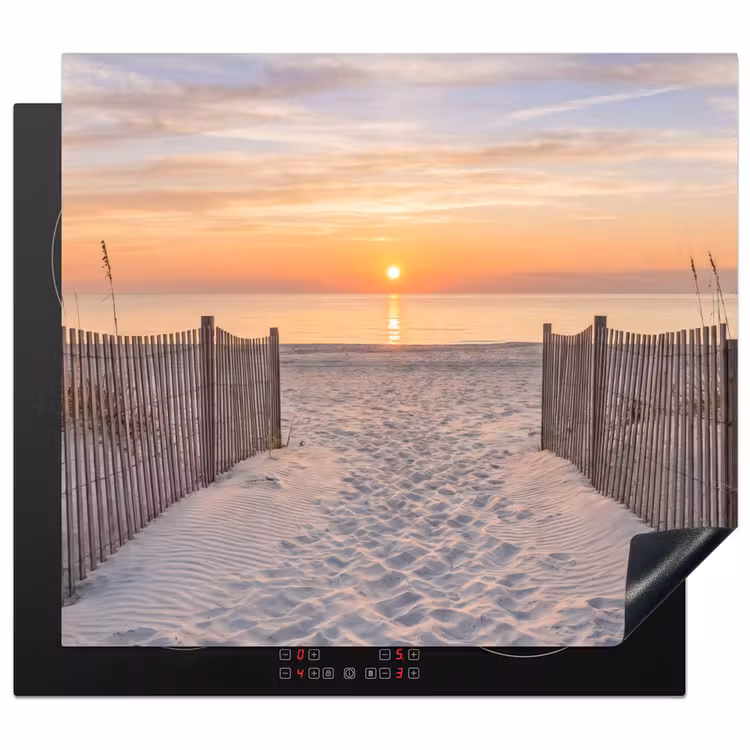 Inductie beschermer - Zonsondergang - Strand - Zand — 1