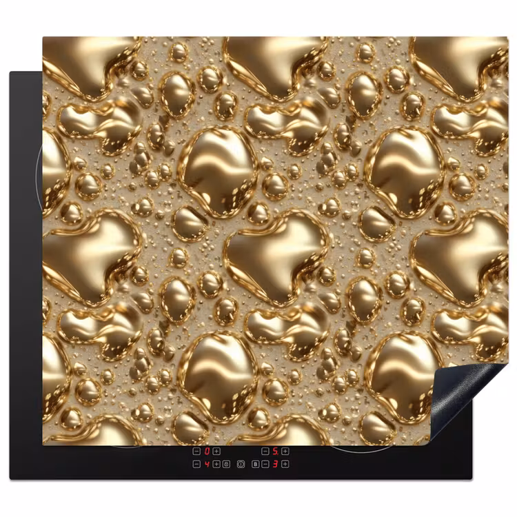 Inductie beschermer - Druppels - Organisch - Goud — 1