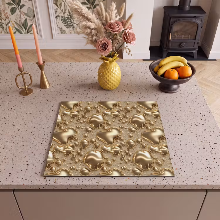 Inductie beschermer - Druppels - Organisch - Goud — 3