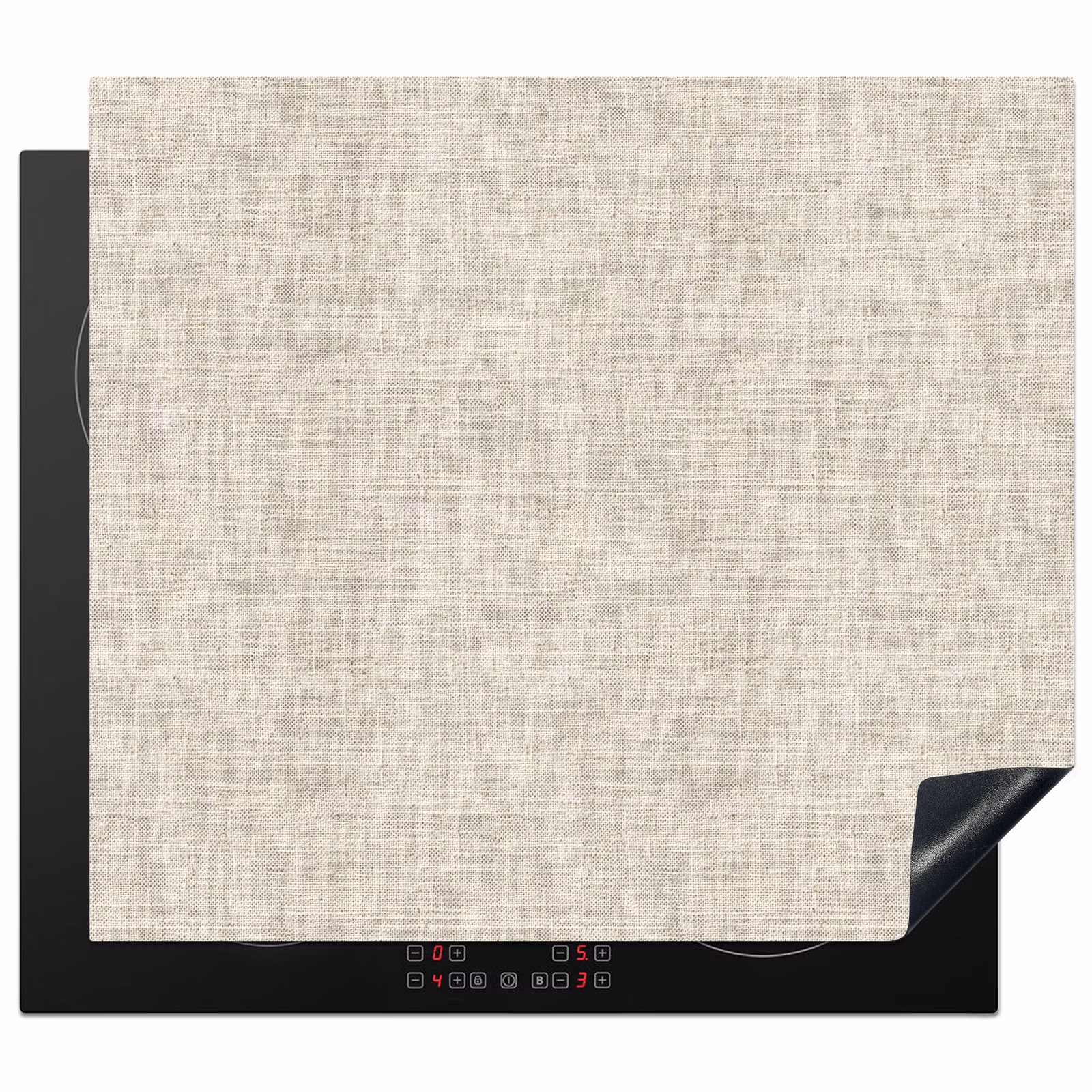 Inductie beschermer - Linnen - Textuur - Beige — 1