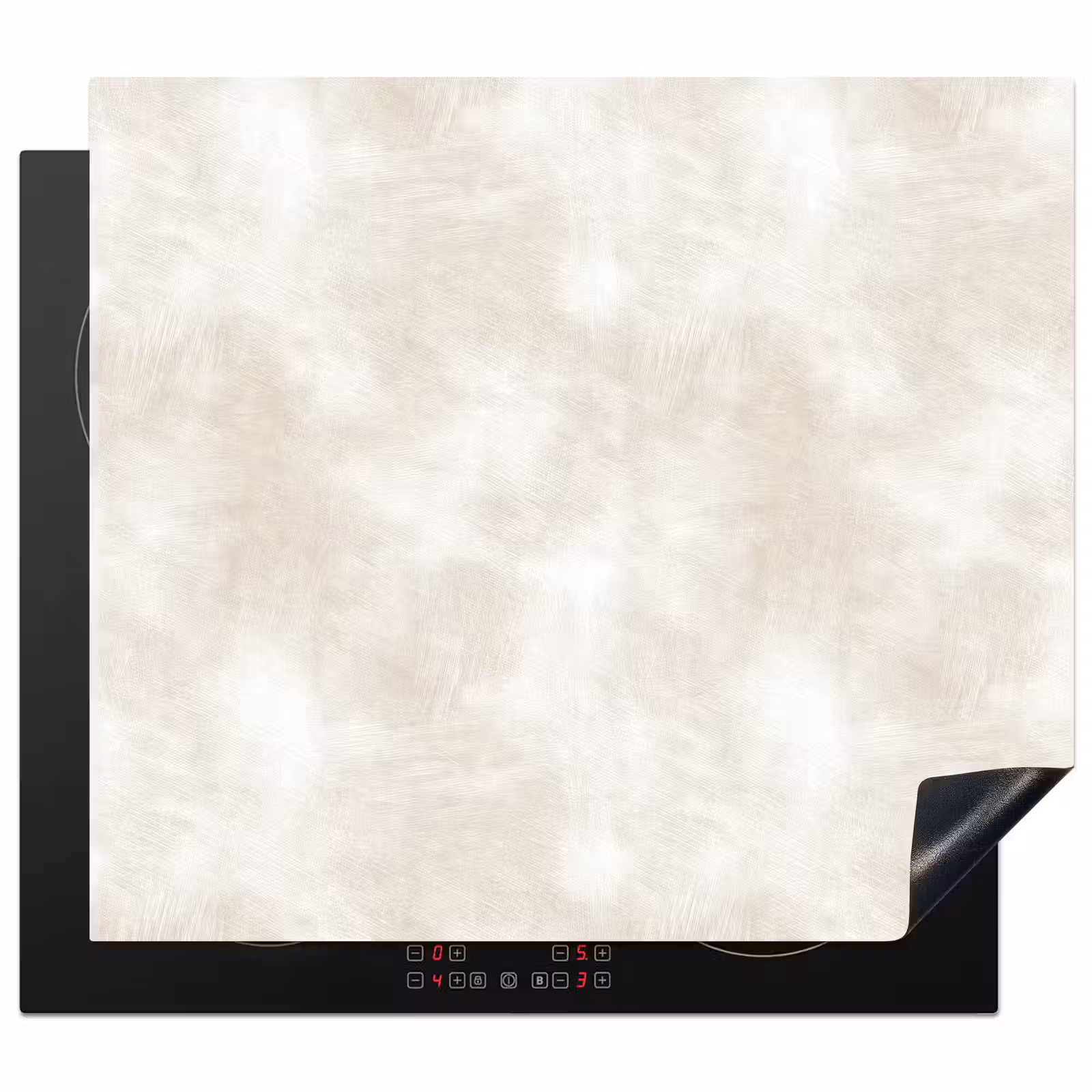 Inductie beschermer - Subtiel - Structuur - Beige — 1