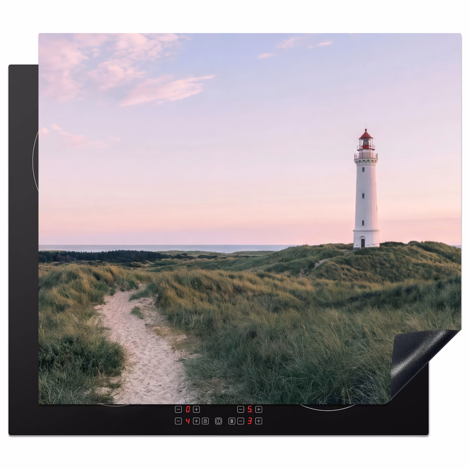 Inductie beschermer - Vuurtoren - Duinlandschap - Zee — 1