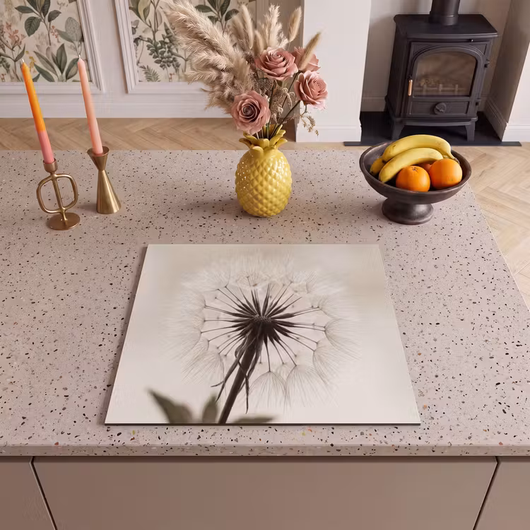 Inductie beschermer - Paardenbloem - Minimalistisch - Wit — 3