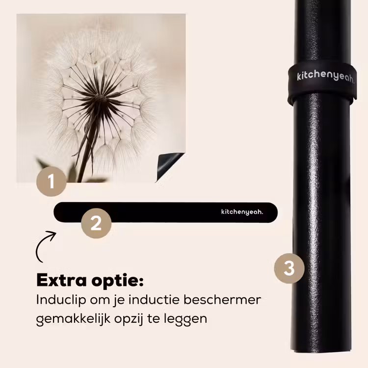 Inductie beschermer - Paardenbloem - Minimalistisch - Wit — 8