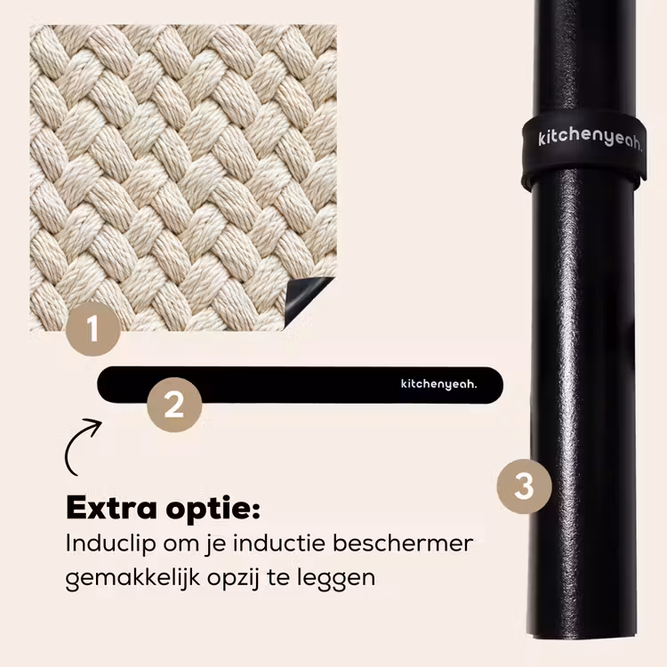 Inductie beschermer - Touw - Gebreid - Beige — 8