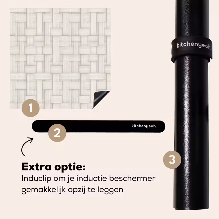 Inductie beschermer - Vlechtwerk - Banen - Beige — 8