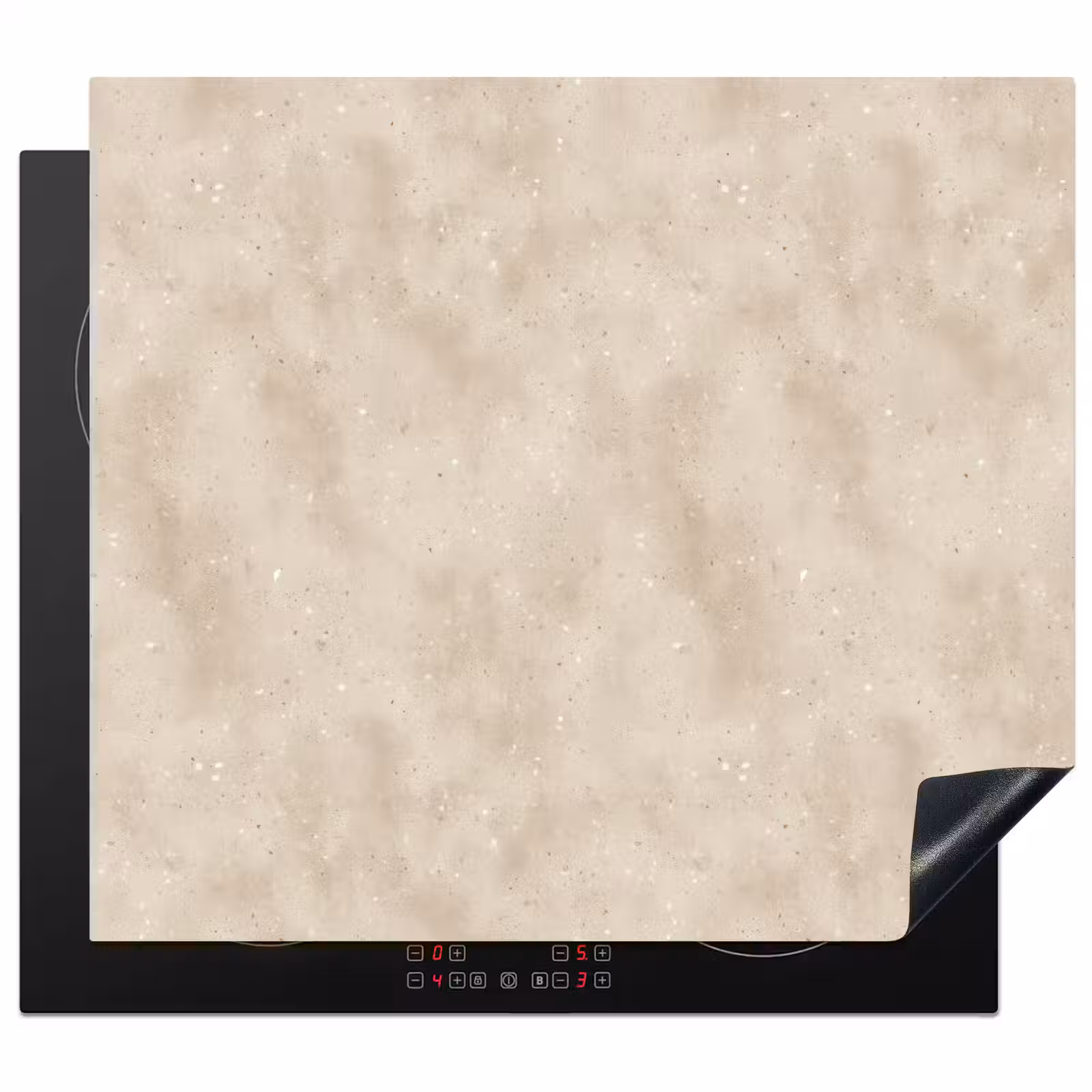 Inductie beschermer - Structuur - Spikkels - Beige — 1