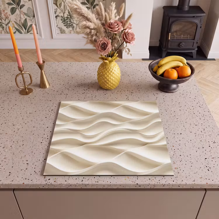 Inductie beschermer - Lijnen - Golvend - Crème — 3