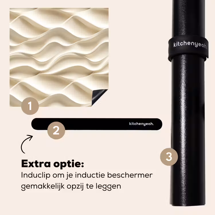 Inductie beschermer - Lijnen - Golvend - Crème — 8