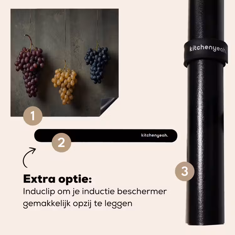 Inductie beschermer - Druiven - Kleurrijk - Muur — 8
