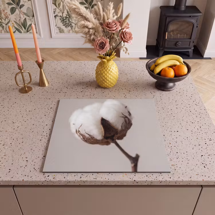Inductie beschermer - Katoenbol - Minimalistisch - Wit — 3