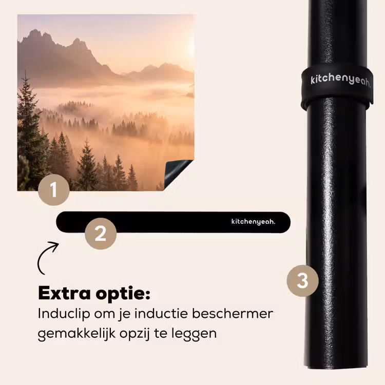 Inductie beschermer - Zonlicht - Mist - Bergen - Bomen — 8