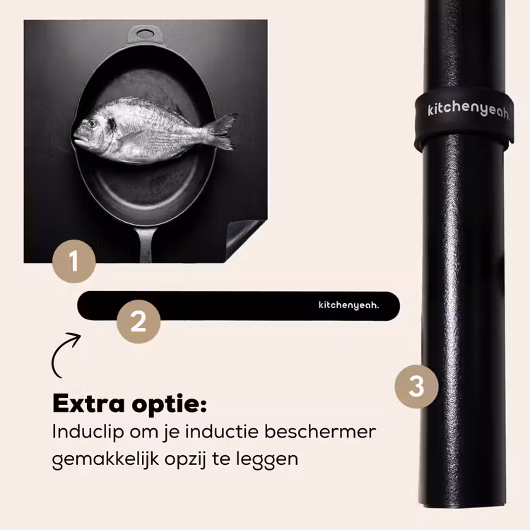 Inductie beschermer - Pan - Vis - Zwart - Wit — 8