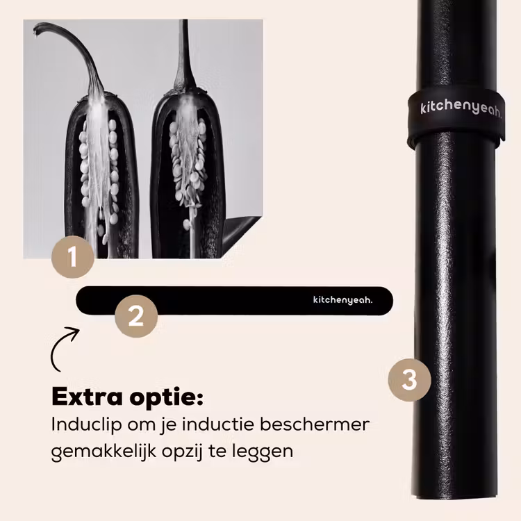 Inductie beschermer - Pepers - Zwart - Wit - Zaadlijsten — 8