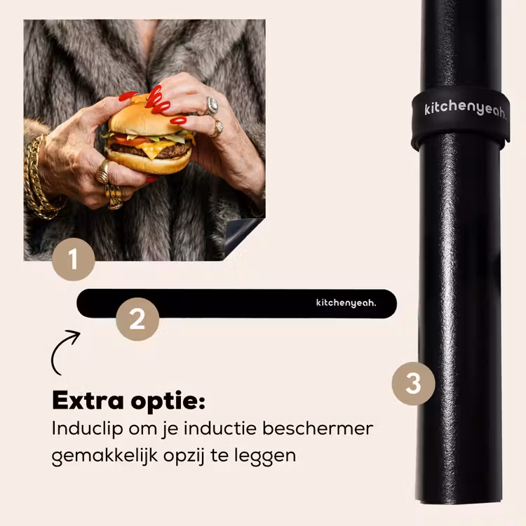 Inductie beschermer - Vrouw - Hamburger - Bontjas — 8