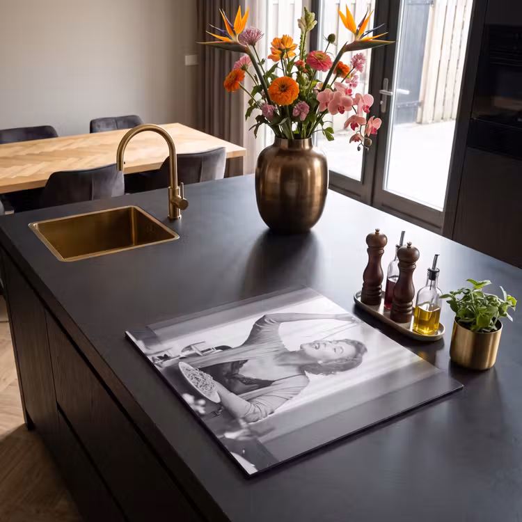 Inductie beschermer - Vrouw - Spaghetti - Zwart - Wit — 2