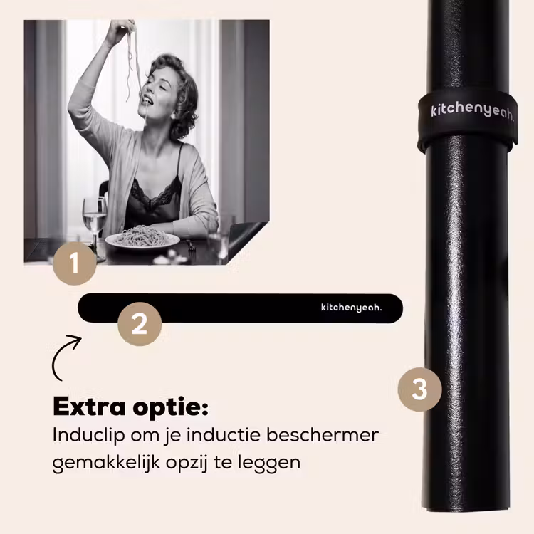 Inductie beschermer - Vrouw - Spaghetti - Zwart - Wit — 8