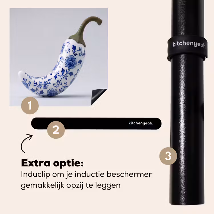 Inductie beschermer - Chilipeper - Keramiek - Blauw — 8