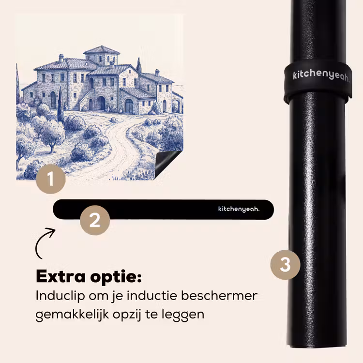 Inductie beschermer - Rustiek - Landgoed - Blauw — 8
