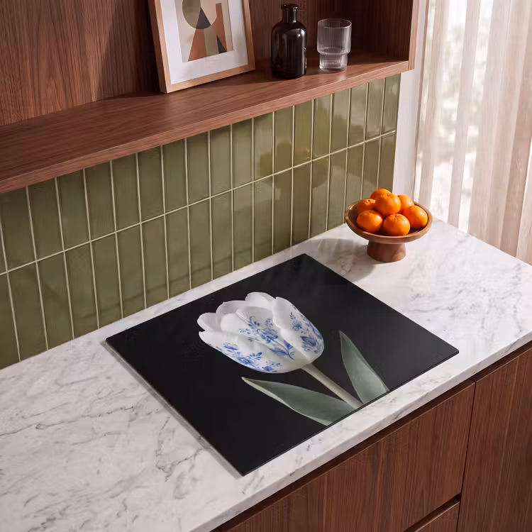 Inductie beschermer - Tulp - Patroon - Blauw — 4